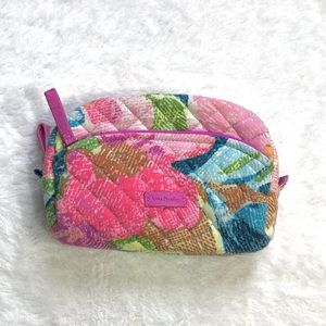 NWOT Vera Bradley Iconic Mini Cosmetic Bag in Superbloom Pink